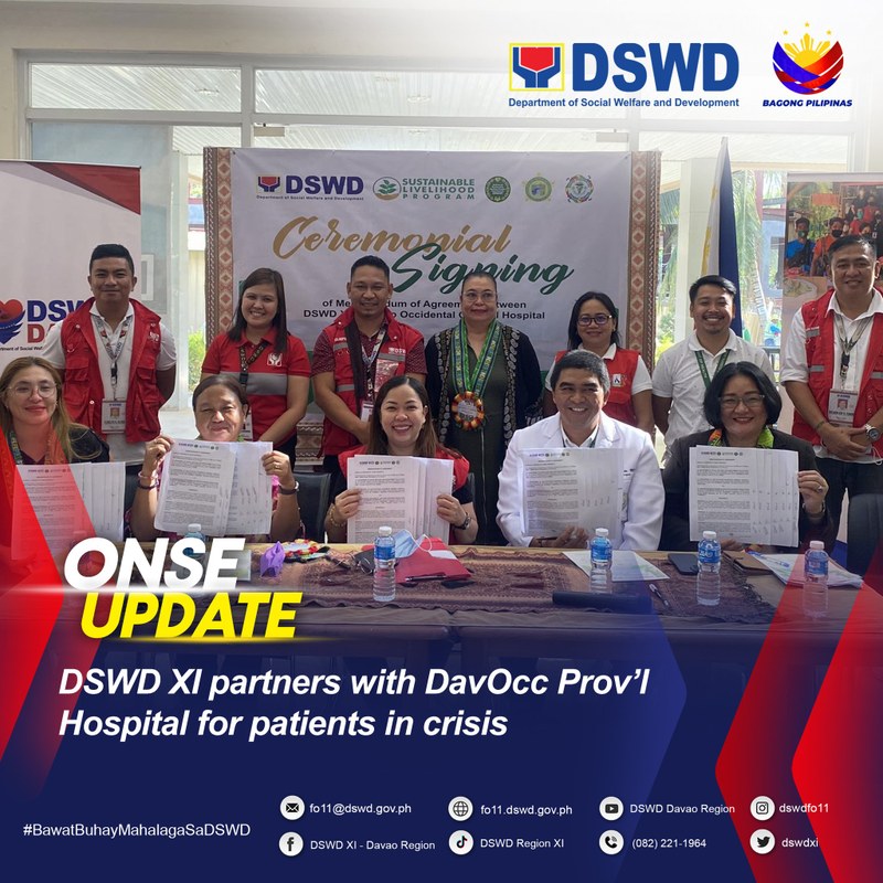 DSWD XI partners with DavOcc Prov'l Hospital for Patients in Crisis